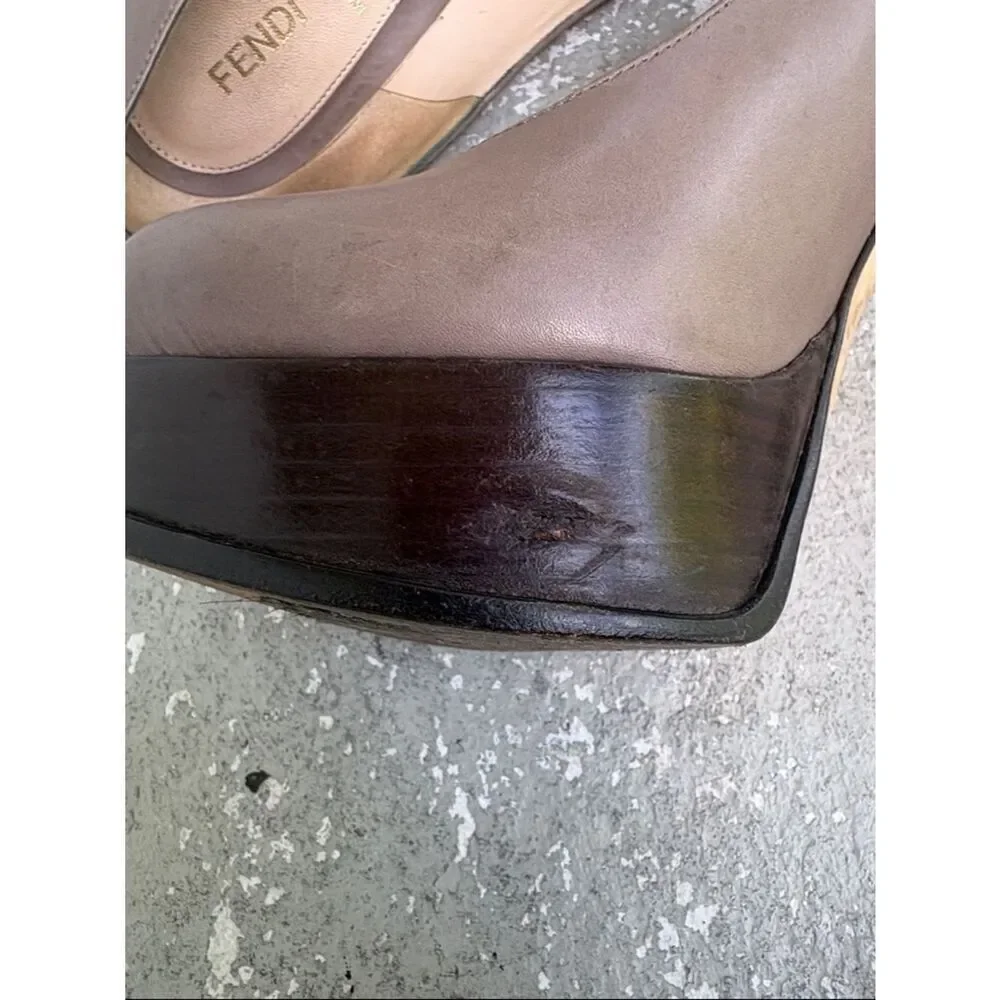 Fendi leather Fendista platforms